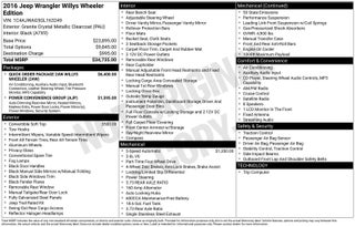 2016 Jeep Wrangler Willys Wheeler