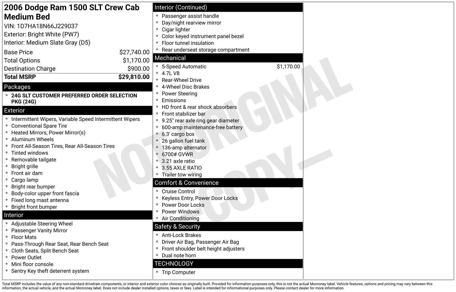 2006 Dodge Ram 1500 SLT