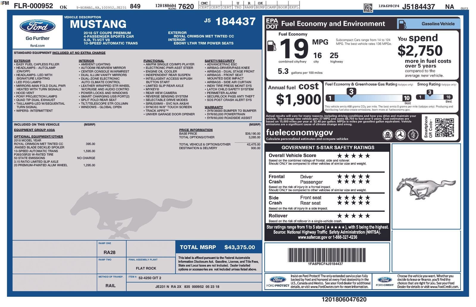 2018 Ford Mustang GT