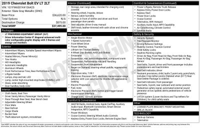 2019 Chevrolet Bolt EV LT