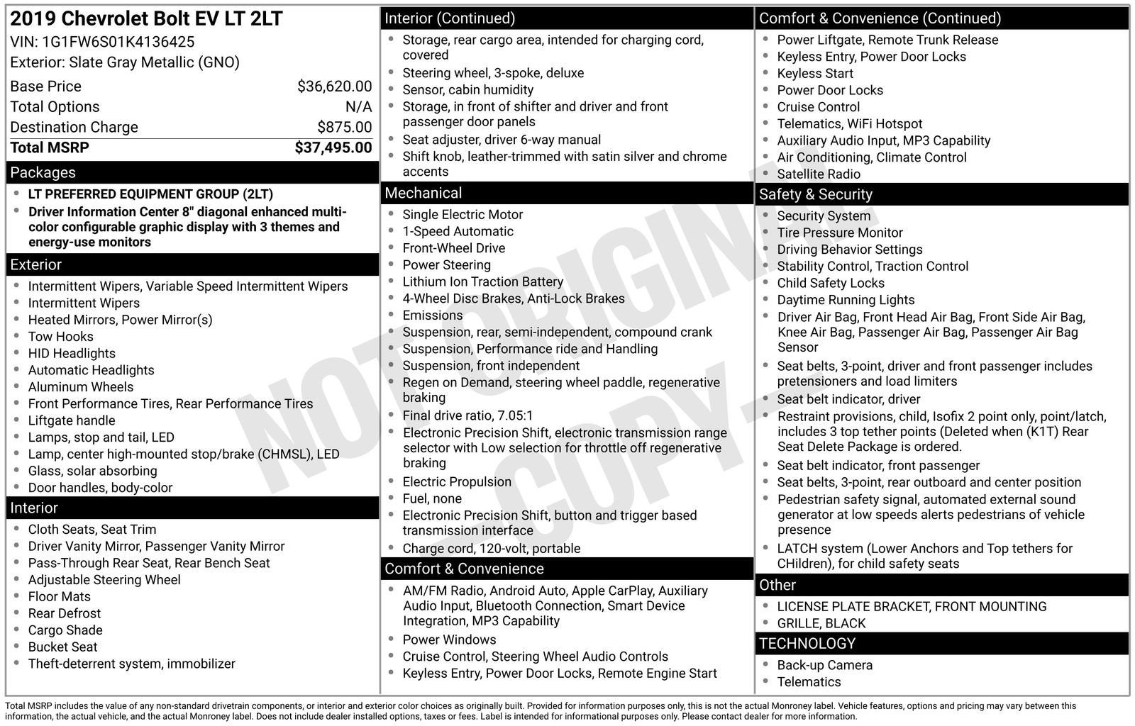 2019 Chevrolet Bolt EV LT