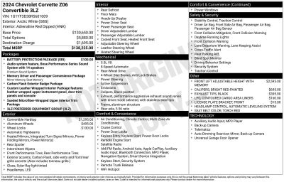 2024 Chevrolet Corvette Z06 3LZ