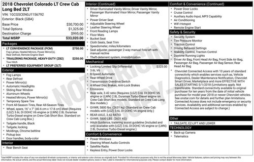 2018 Chevrolet Colorado 2WD LT