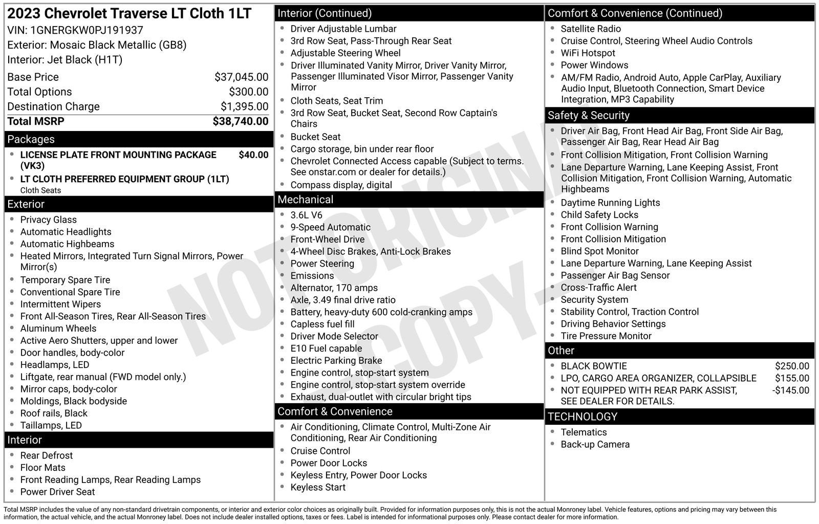 2023 Chevrolet Traverse LT Cloth