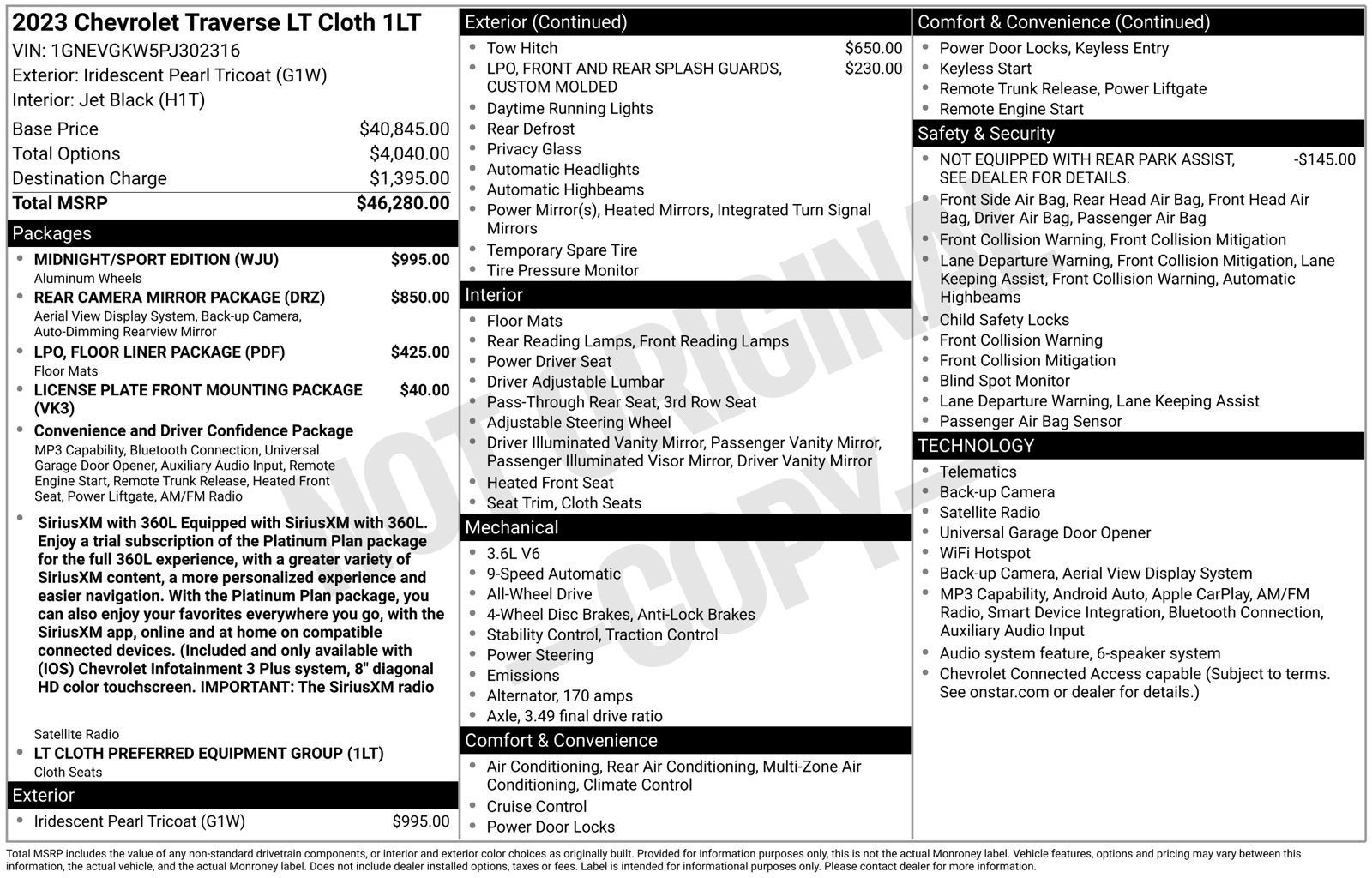 2023 Chevrolet Traverse LT Cloth