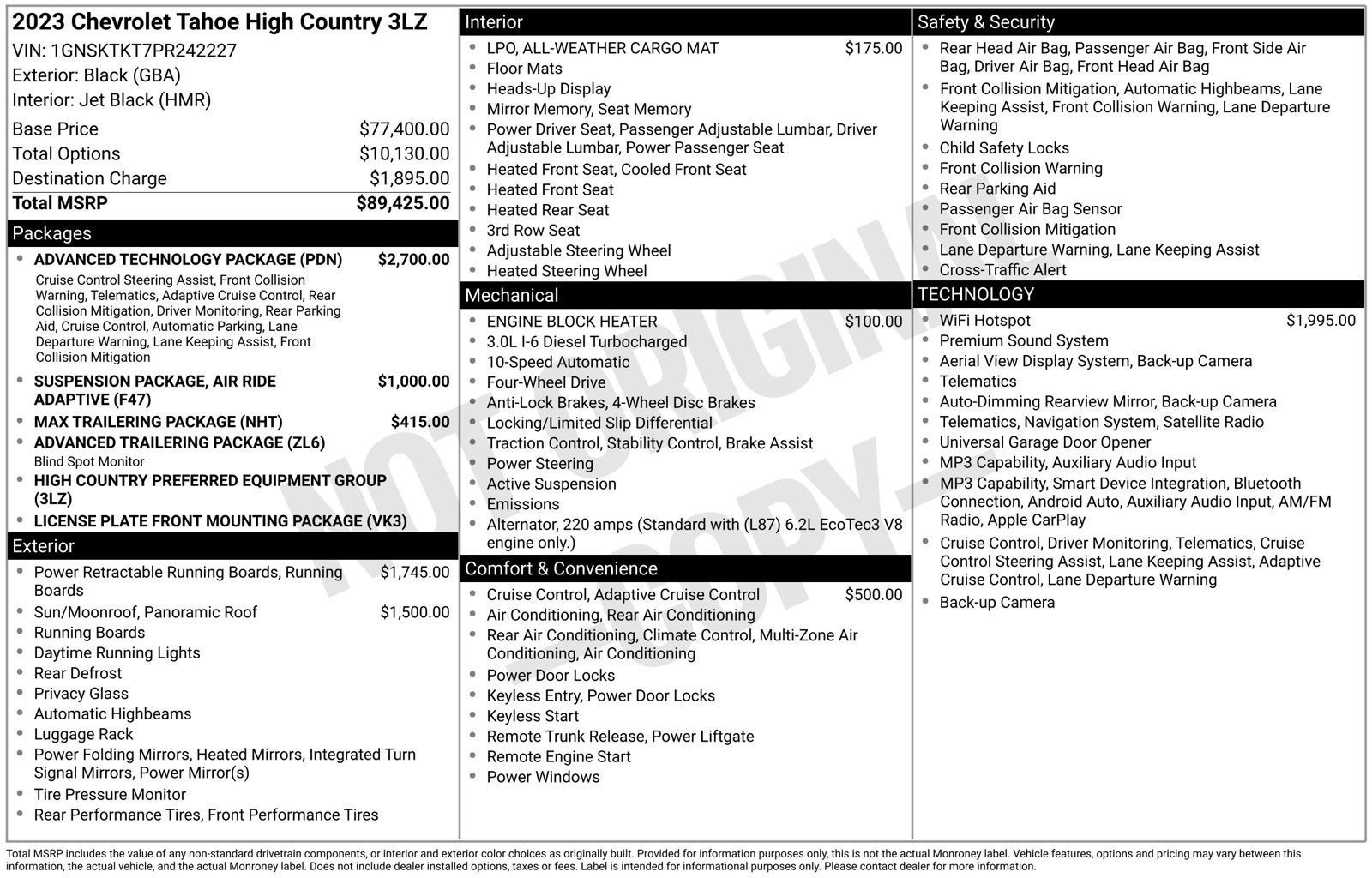 2023 Chevrolet Tahoe High Country
