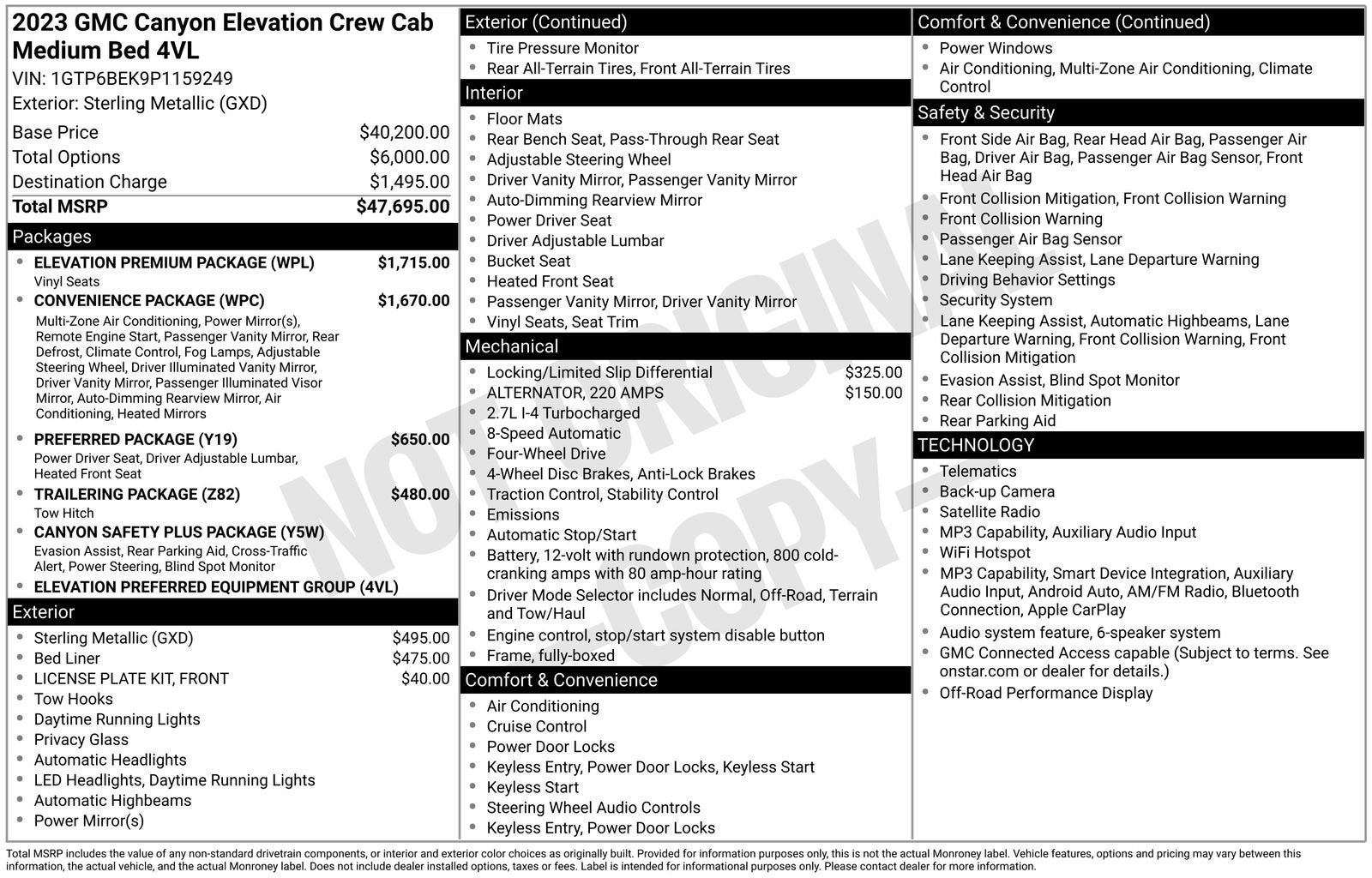 2023 GMC Canyon 4WD Elevation