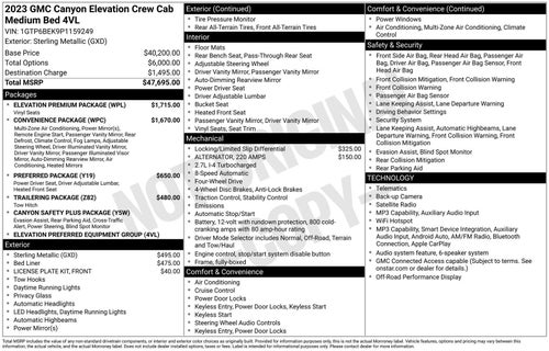 2023 GMC Canyon 4WD Elevation