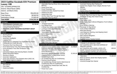 2023 Cadillac Escalade ESV Premium Luxury