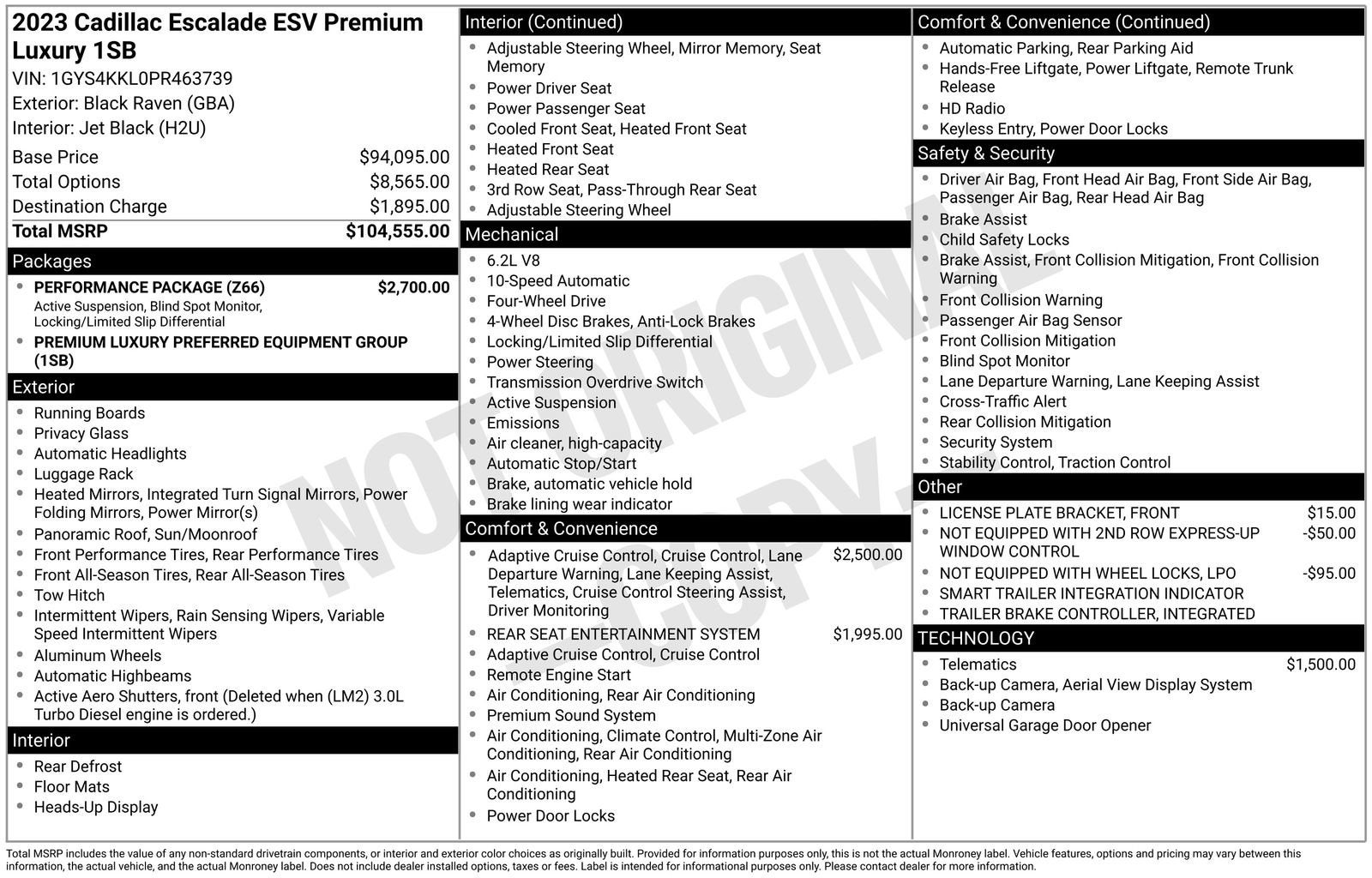 2023 Cadillac Escalade ESV Premium Luxury