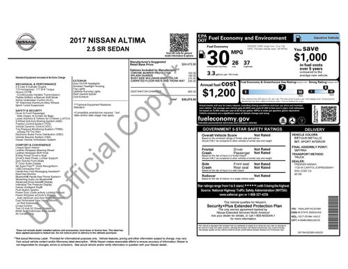 2017 Nissan Altima 2.5 SR