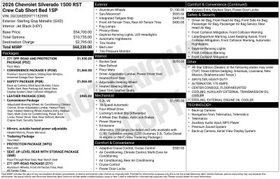 2026 Chevrolet Silverado 1500 RST