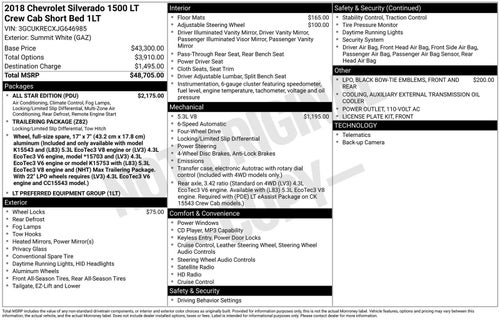 2018 Chevrolet Silverado 1500 LT