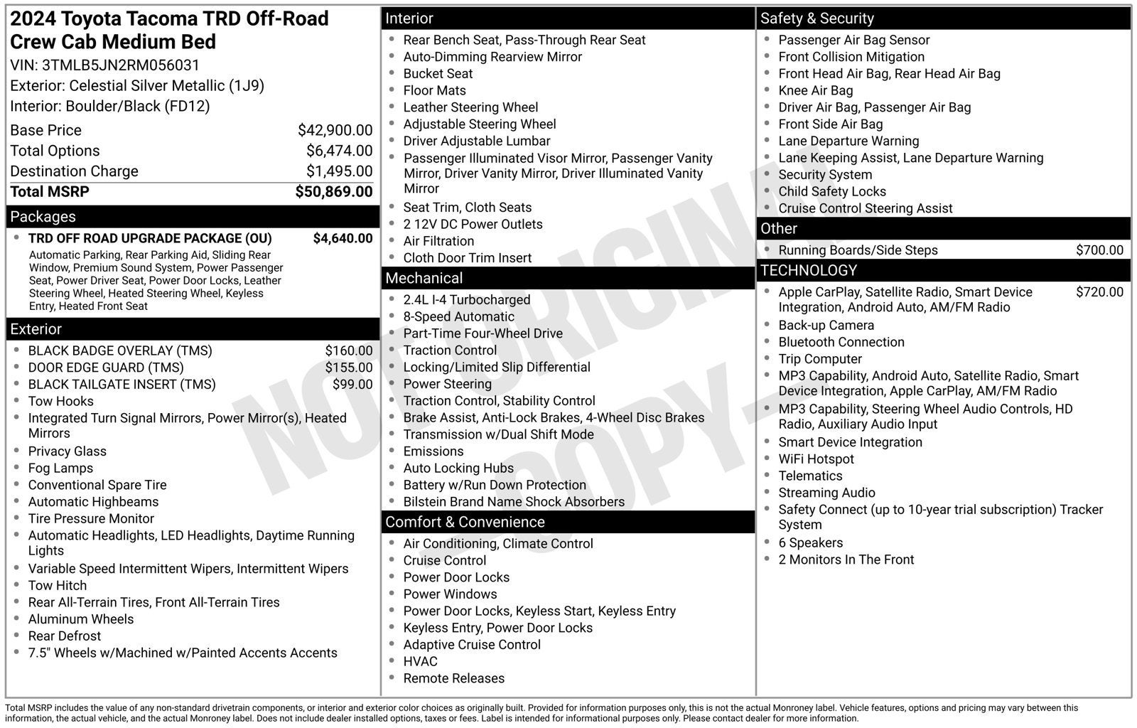 2024 Toyota Tacoma 4WD SR5