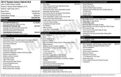 2014 Toyota Camry Hybrid LE