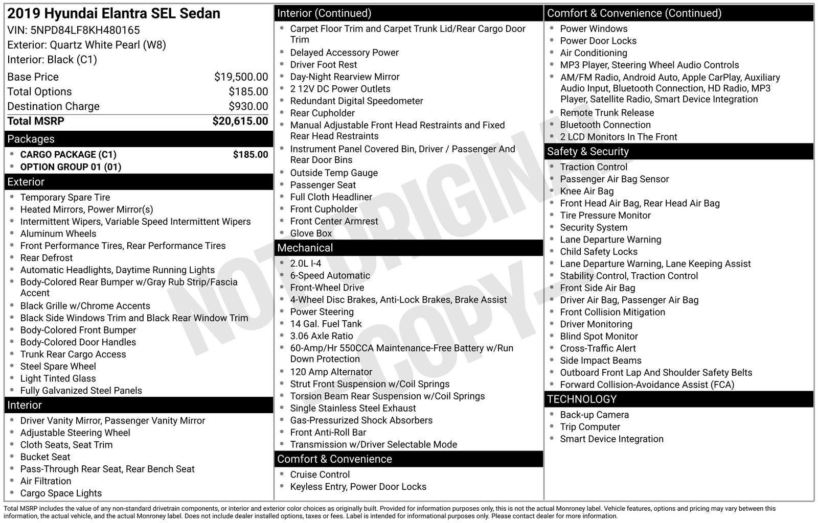 2019 Hyundai Elantra SEL