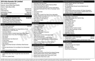 2016 Kia Sorento SXL