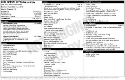 2009 INFINITI G37 Sedan Journey