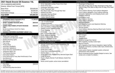 2021 Buick Encore GX Essence