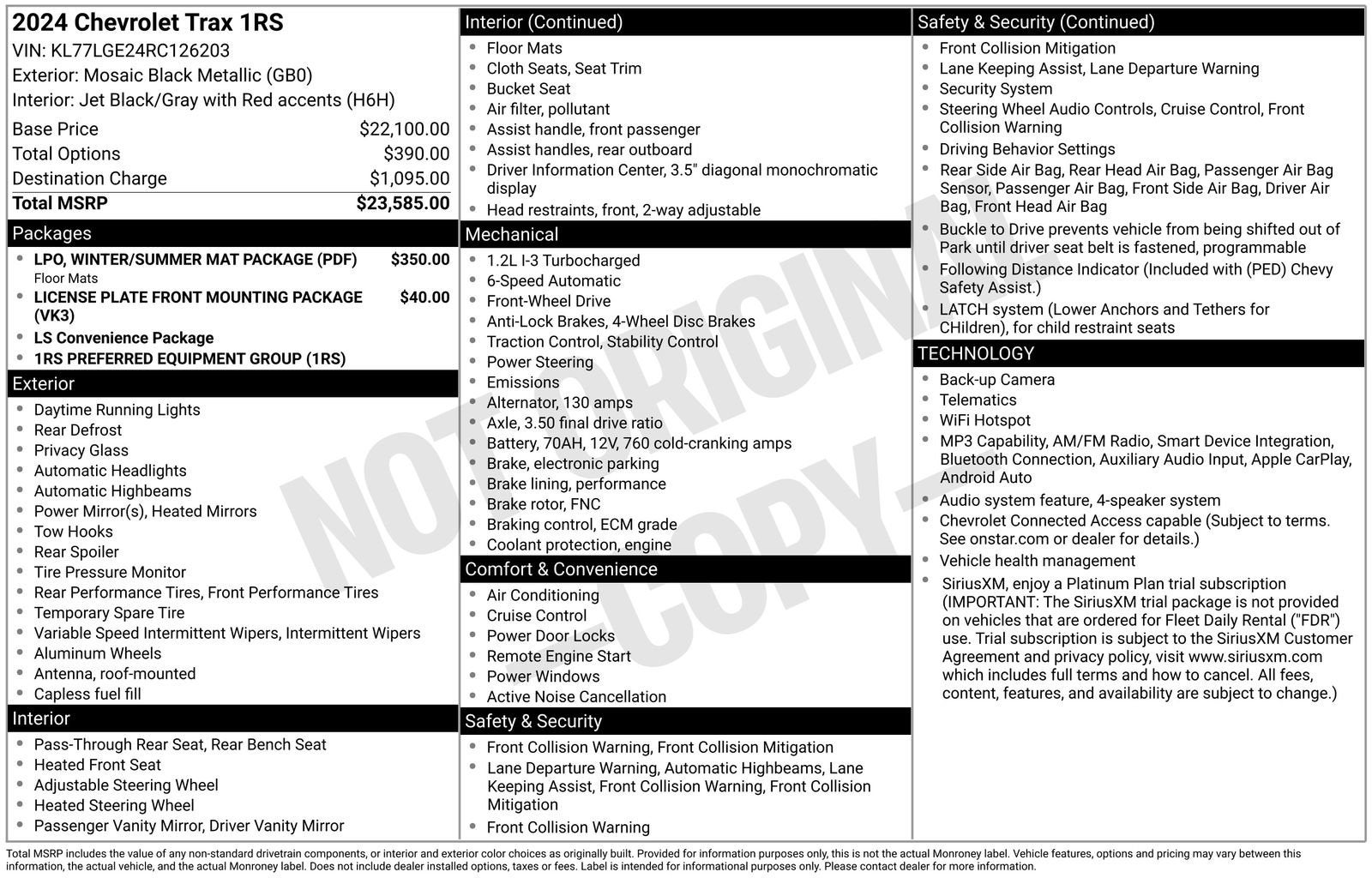 2024 Chevrolet Trax 1RS