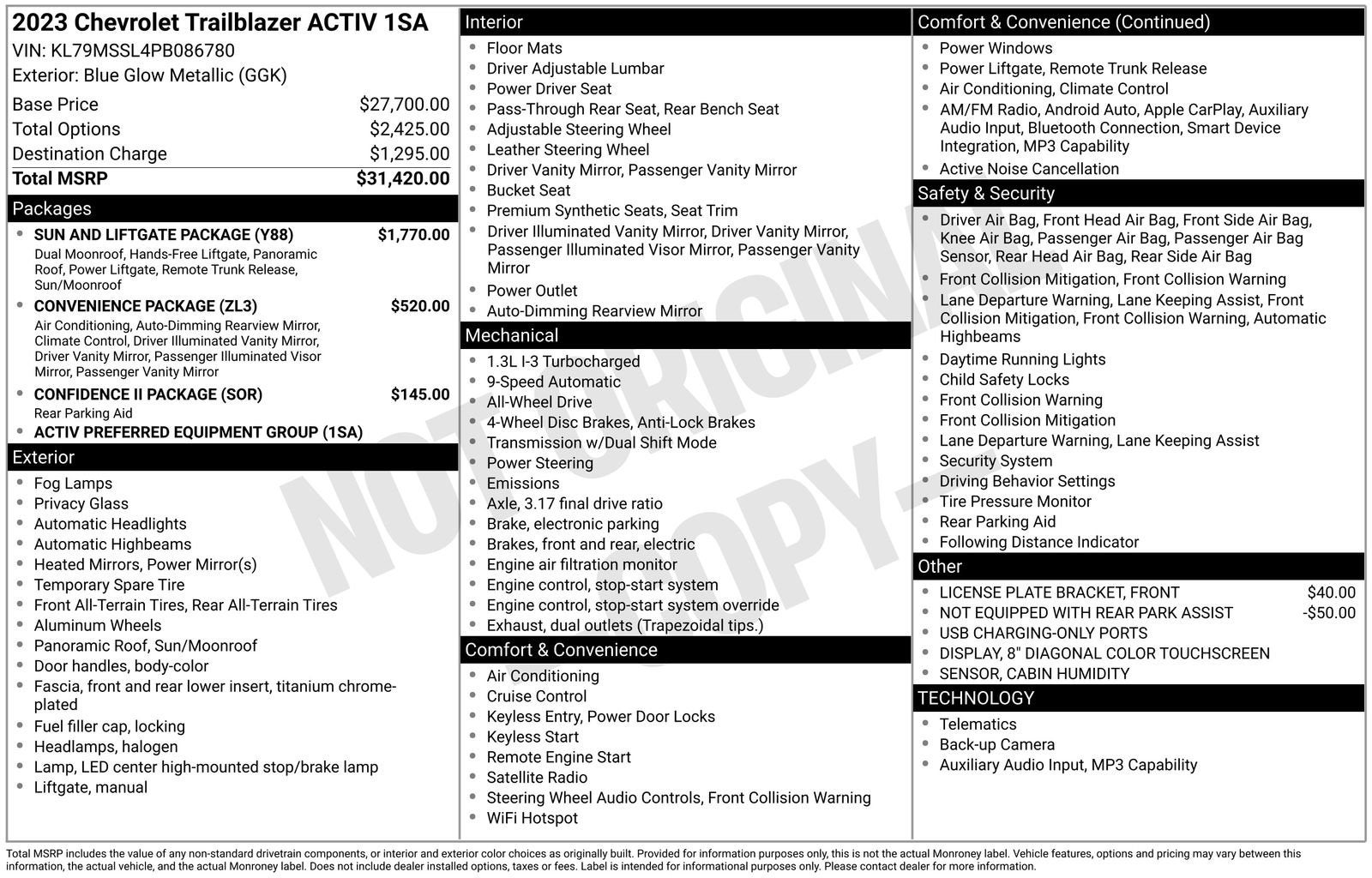 2023 Chevrolet Trailblazer ACTIV