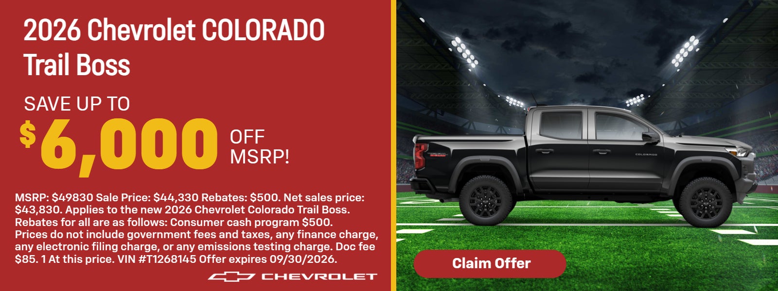 2026 Chevy Colorado on offer
