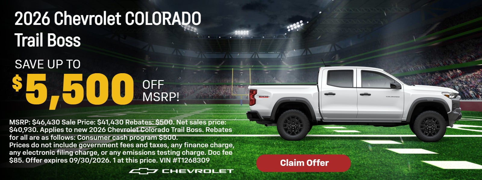 2026 Chevy Colorado on offer