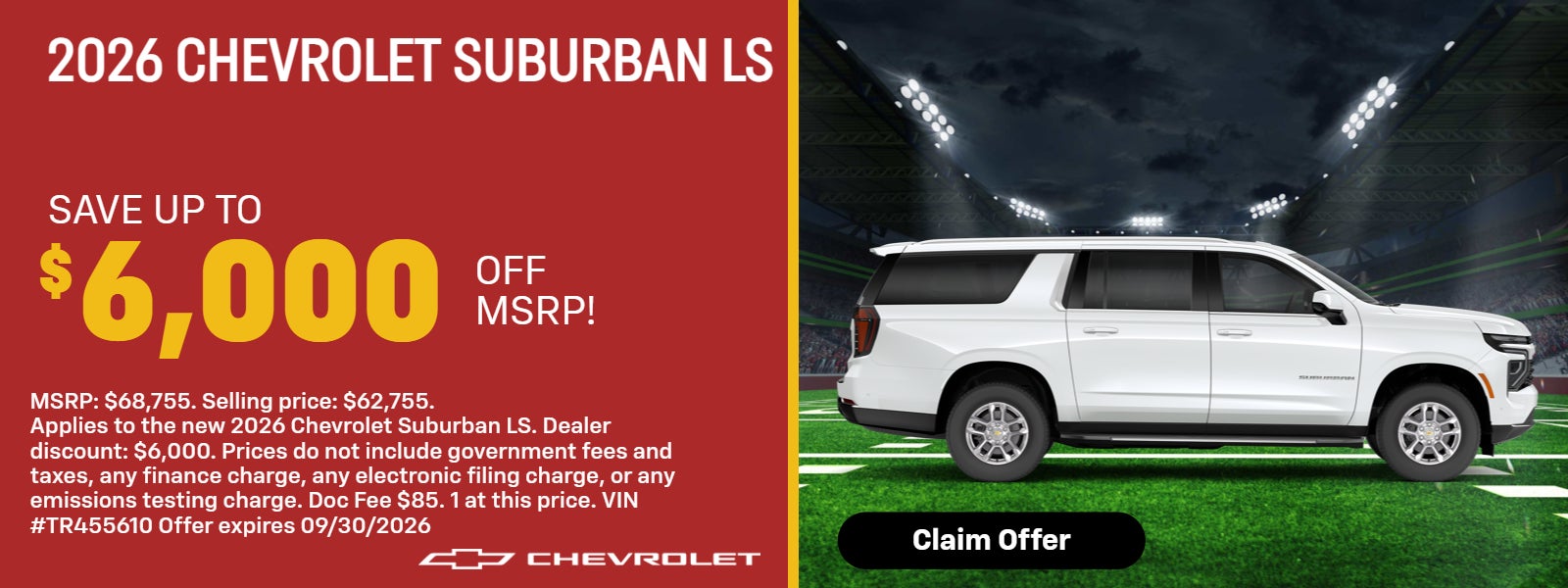 White Suburban on offer