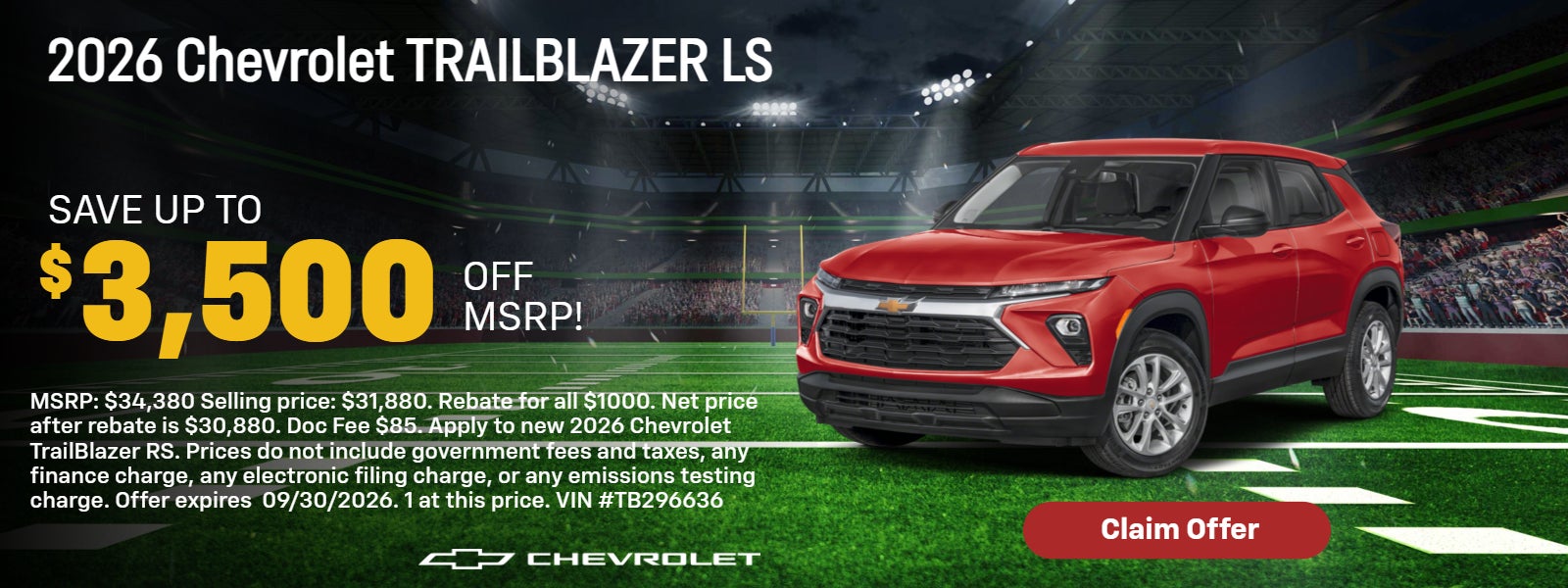 2026 Trailblazer on offer