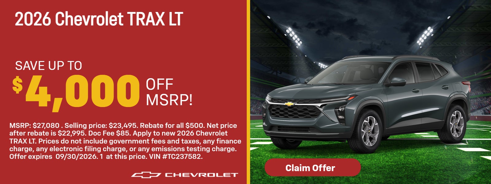 2026 Chevy Trax on offer