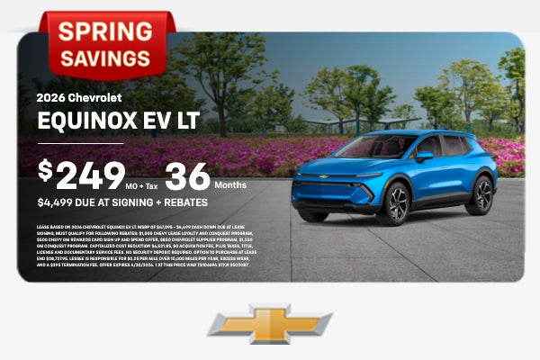 2026 CHEVROLET EQUINOX EV LT | $249/MO + tax