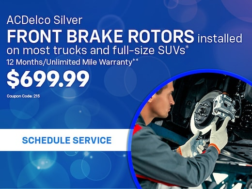 ACDelco Silver Front Brake Rotors installed on trucks and full-size SUVs*